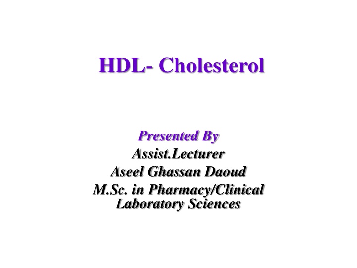 hdl cholesterol
