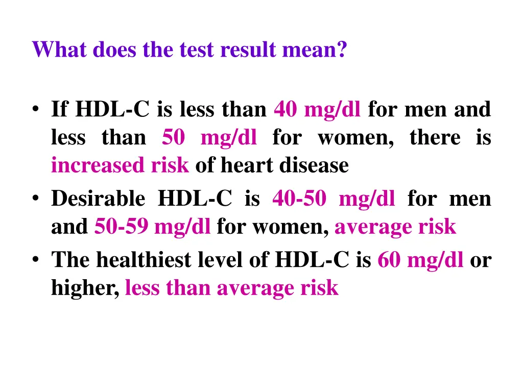 what does the test result mean