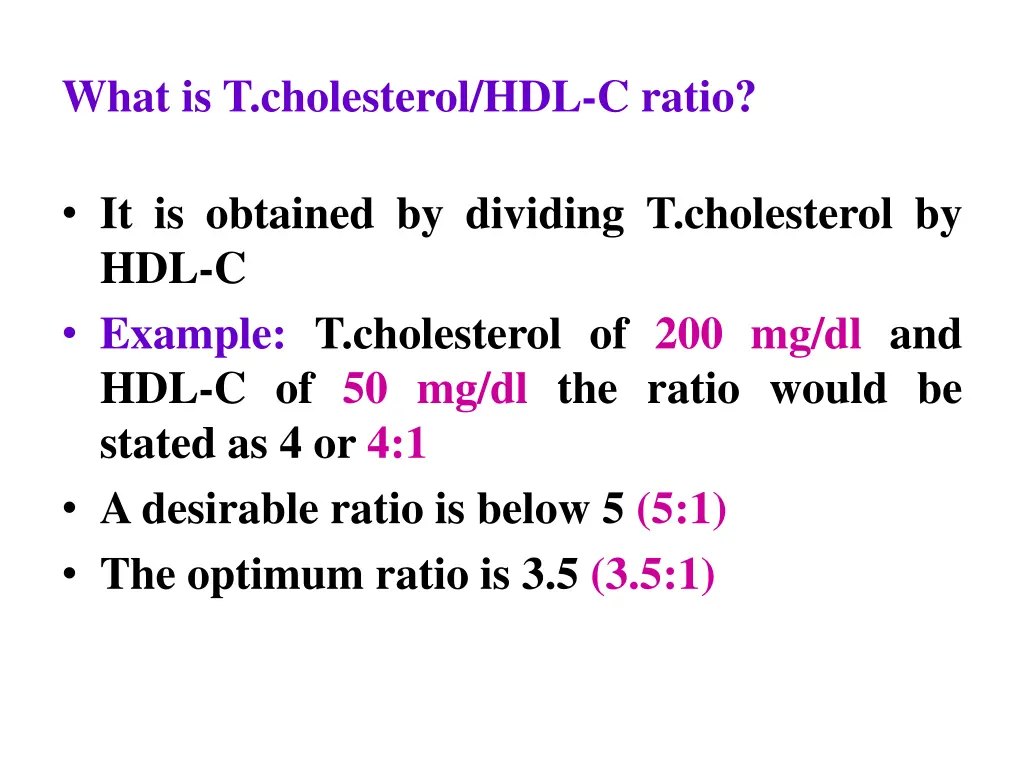 what is t cholesterol hdl c ratio