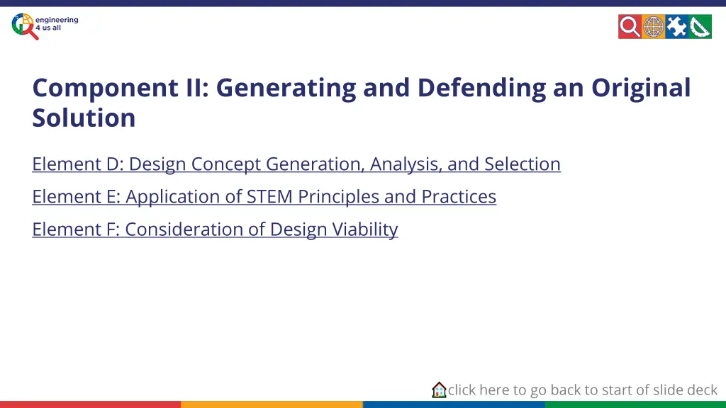 component ii generating and defending an original