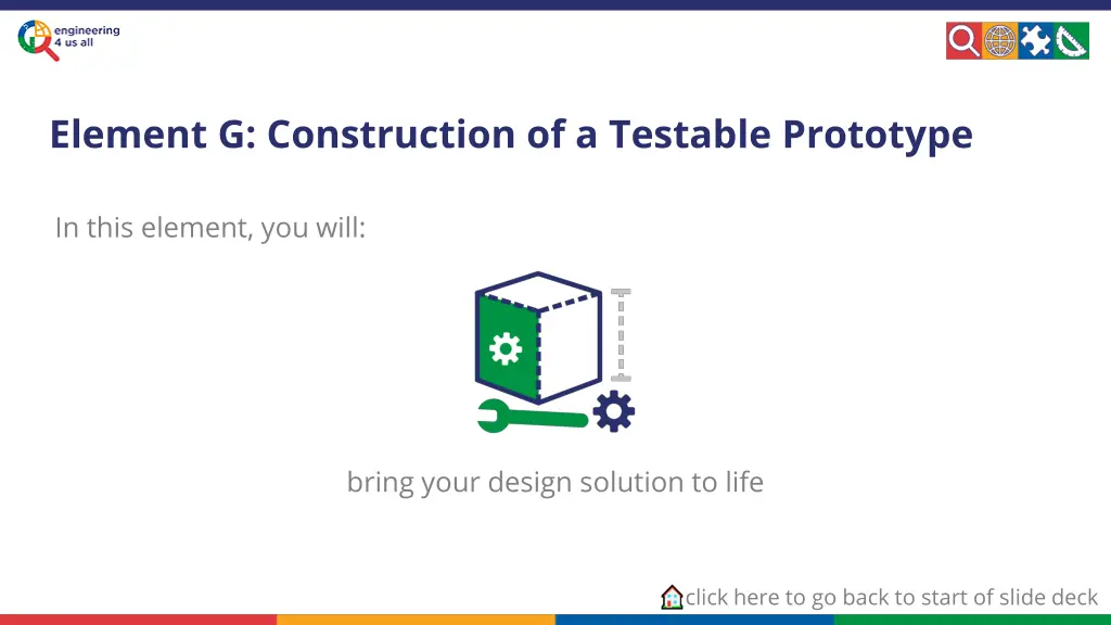 element g construction of a testable prototype