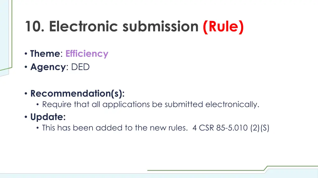 10 electronic submission rule