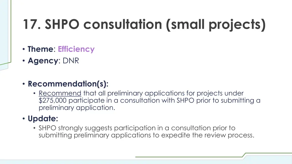 17 shpo consultation small projects