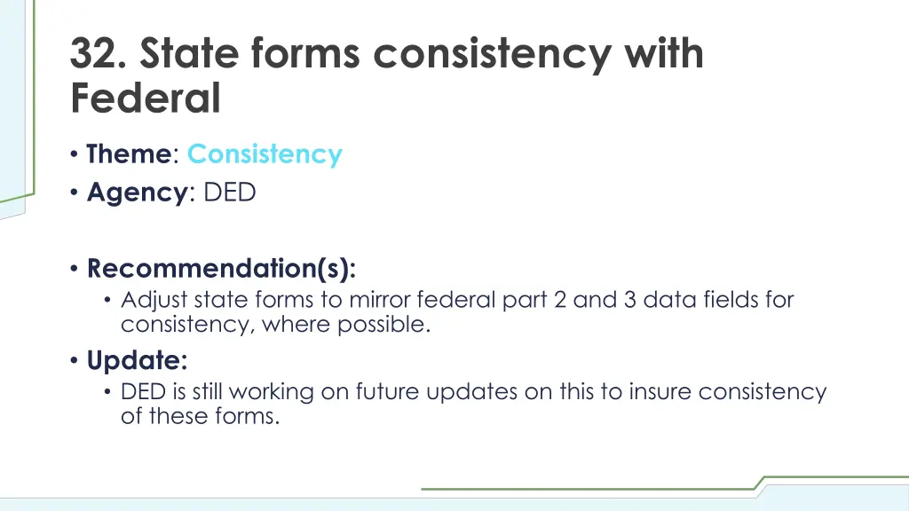 32 state forms consistency with federal