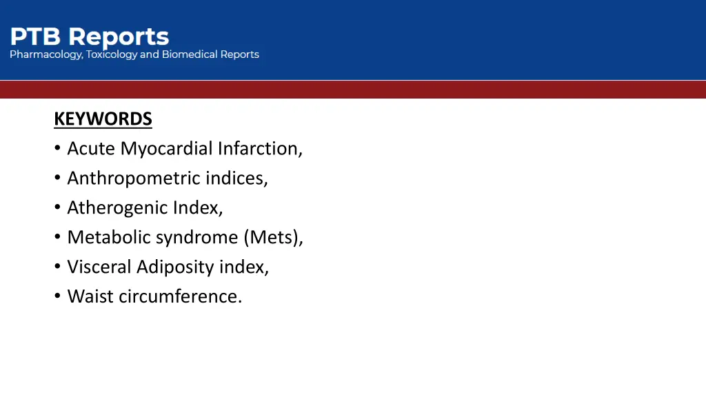 keywords acute myocardial infarction