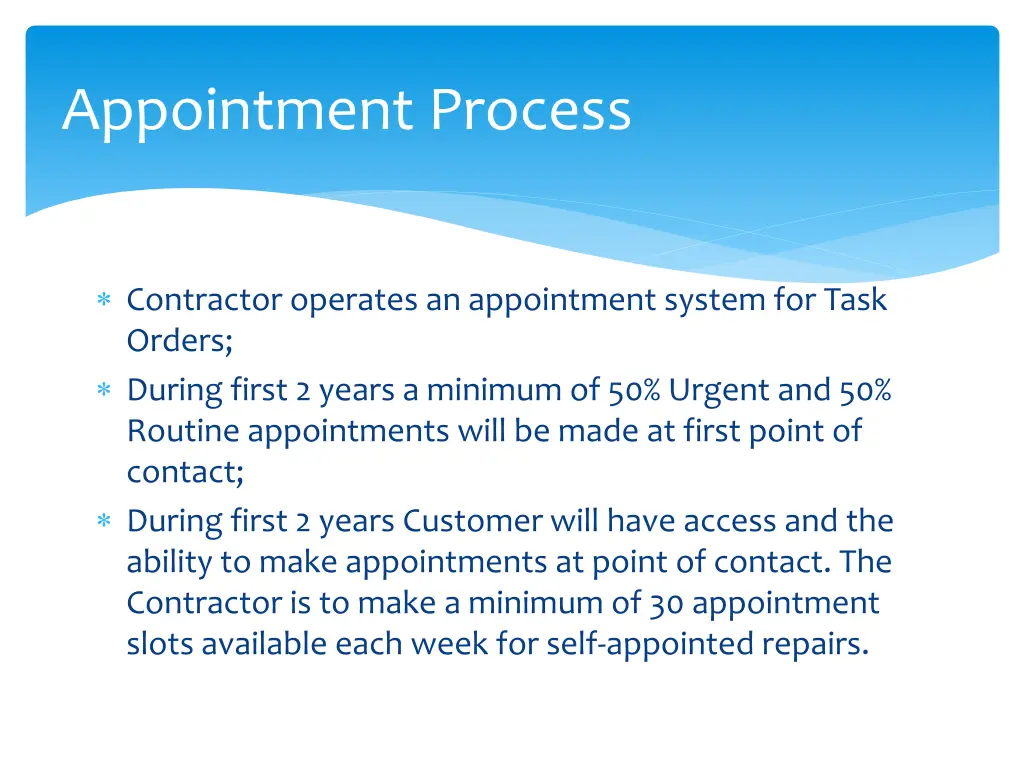 appointment process