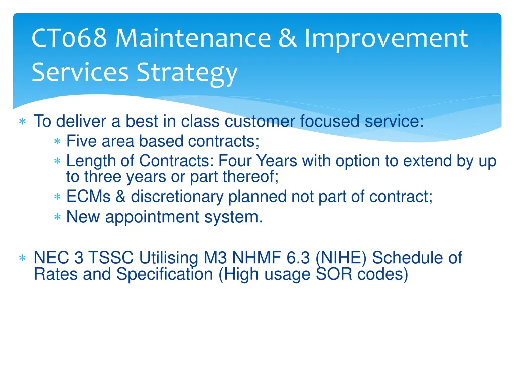 ct068 maintenance improvement services strategy