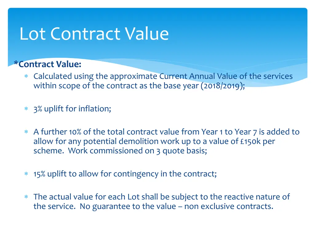 lot contract value 1