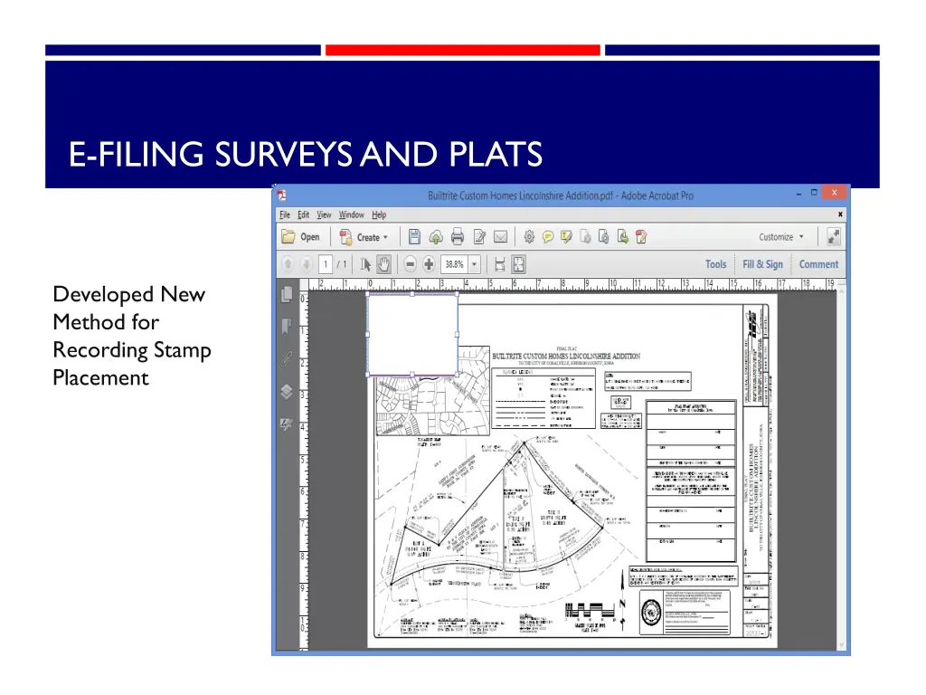 e filing surveys and plats