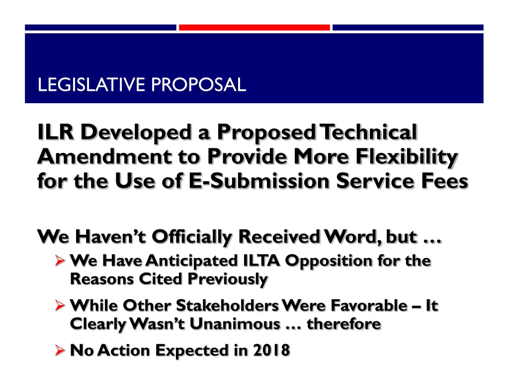 legislative proposal