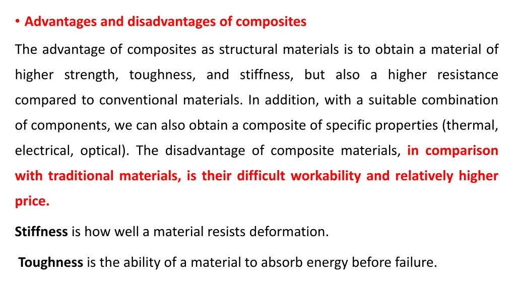advantages and disadvantages of composites