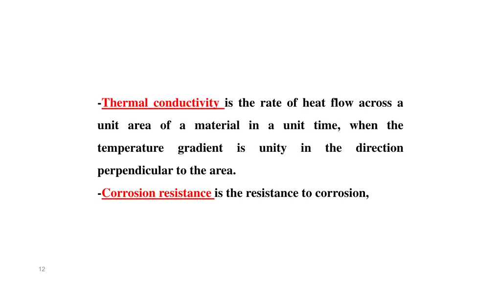 thermal conductivity is the rate of heat flow