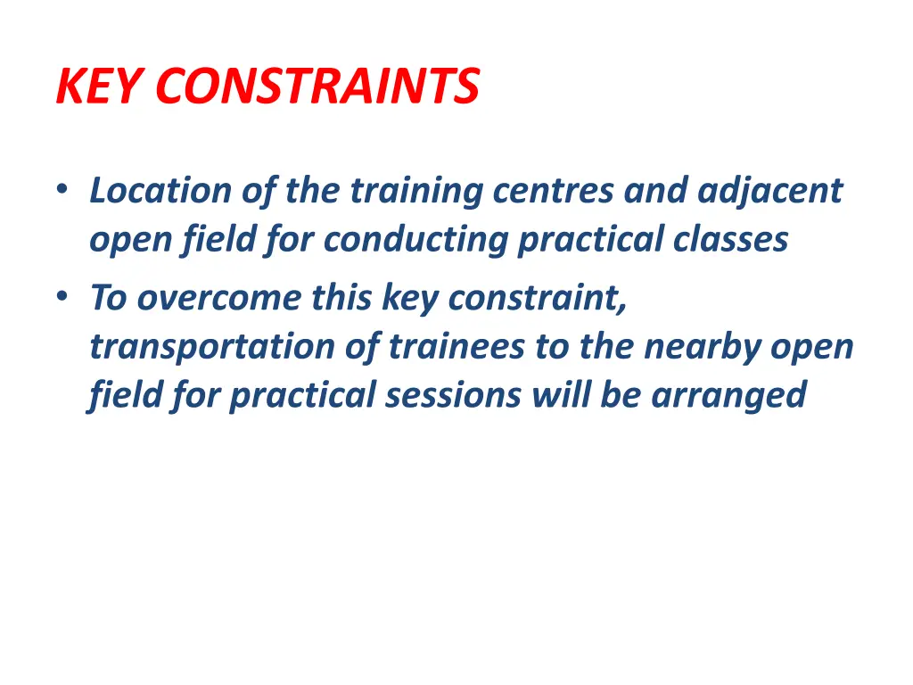 key constraints