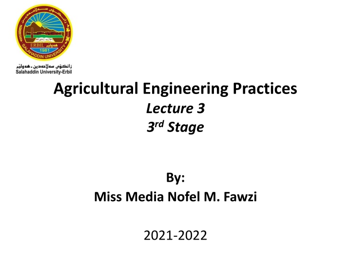 agricultural engineering practices lecture