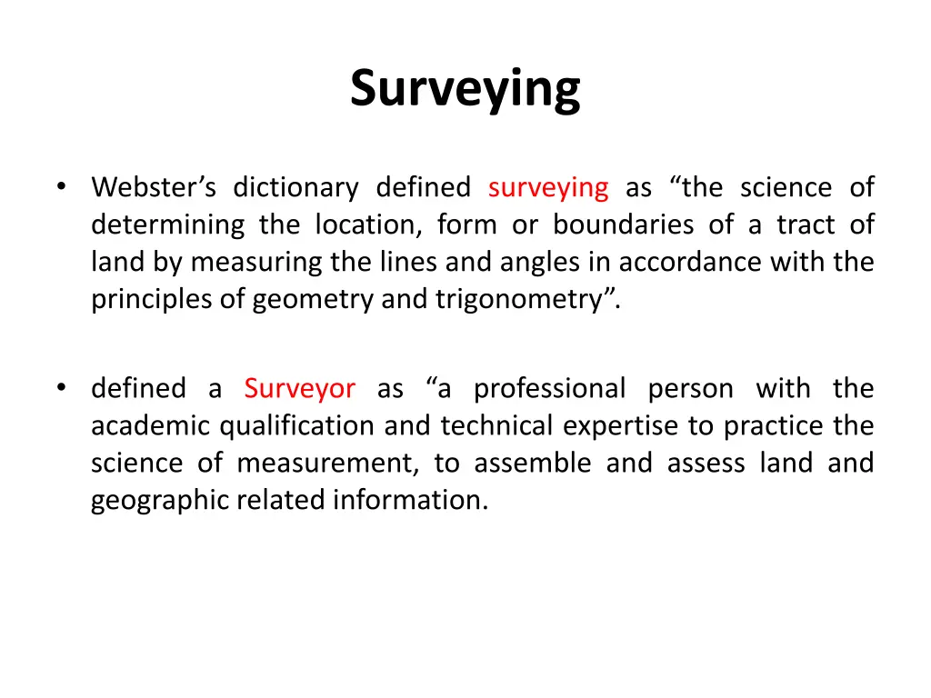 surveying
