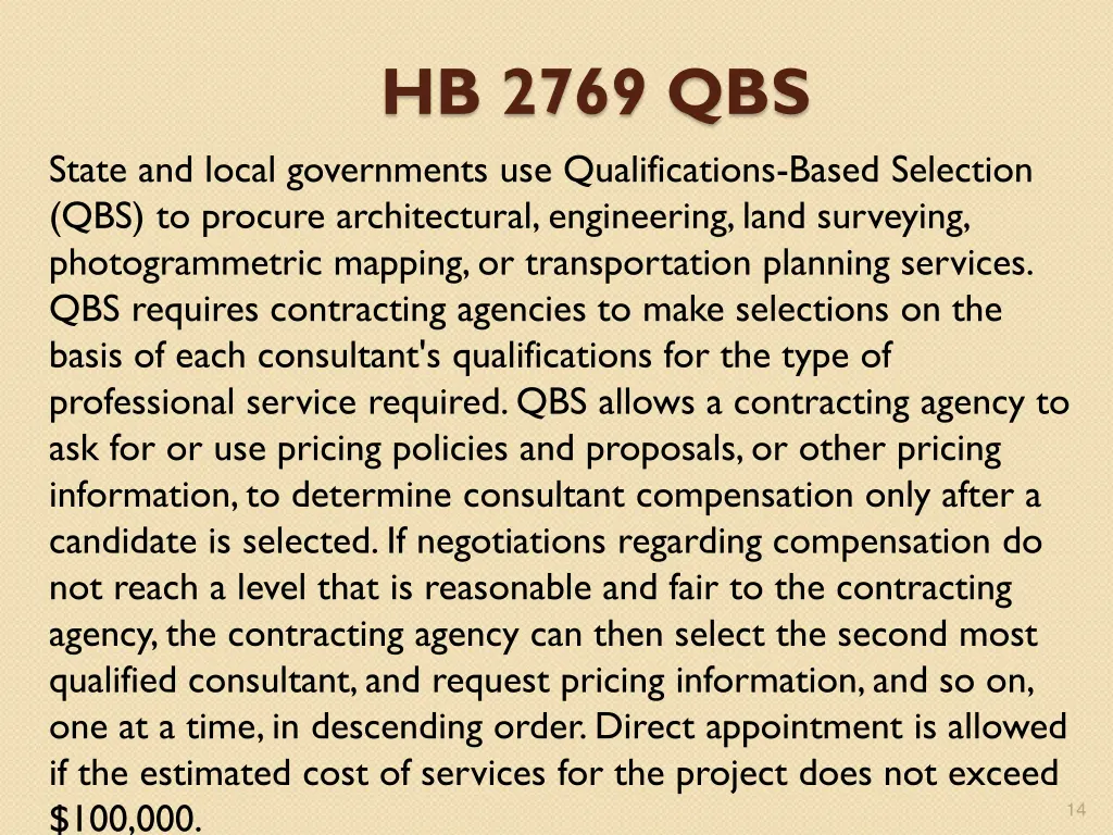 hb 2769 qbs