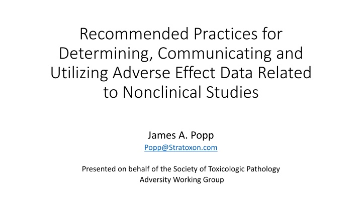 recommended practices for determining