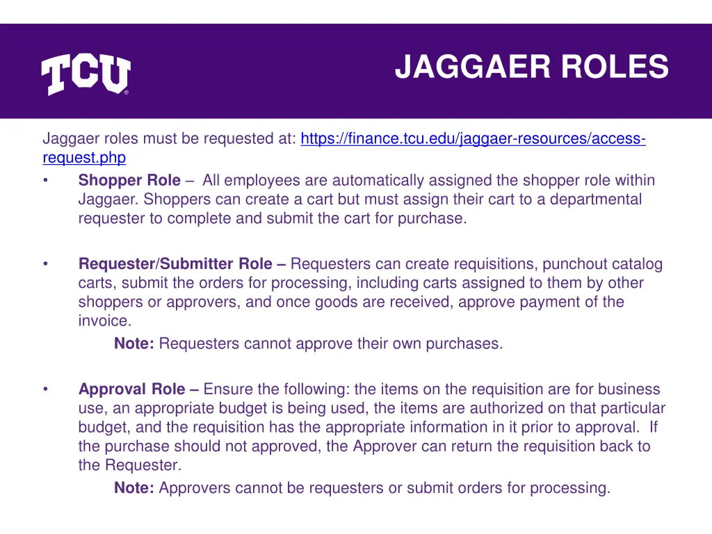 jaggaer roles