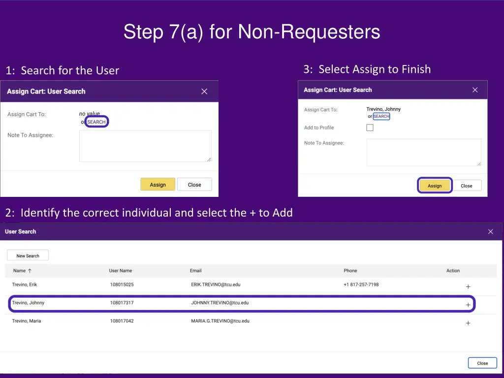 step 7 a for non requesters