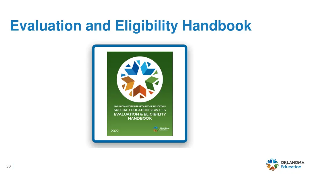 evaluation and eligibility handbook