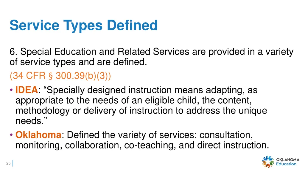 service types defined