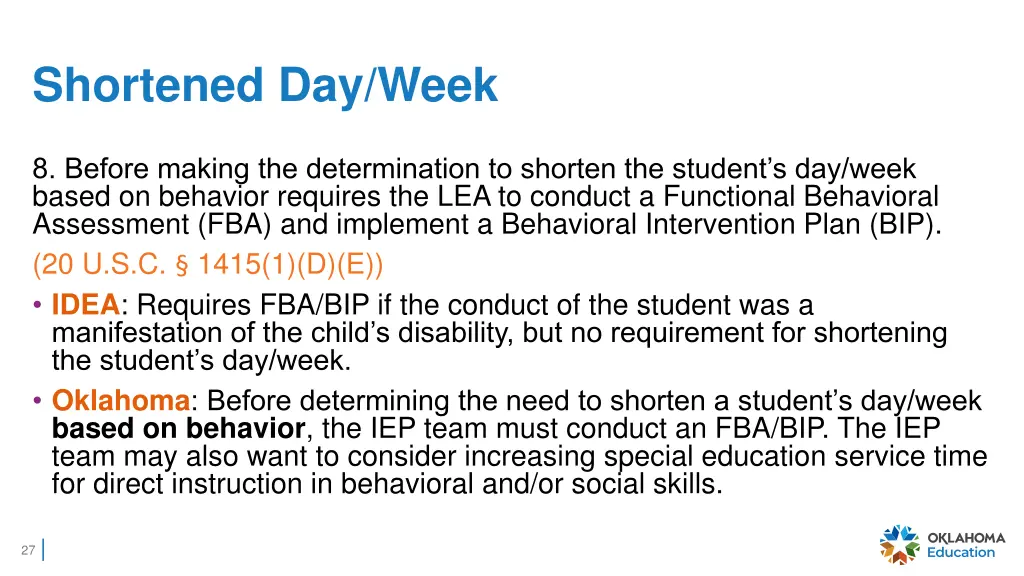 shortened day week