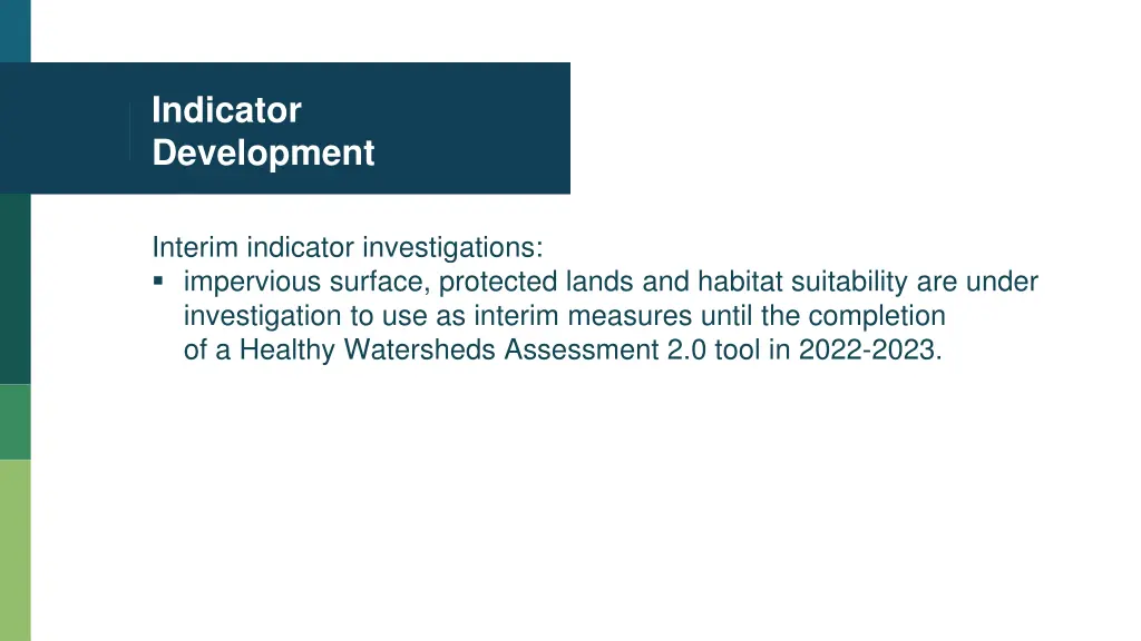 indicator development