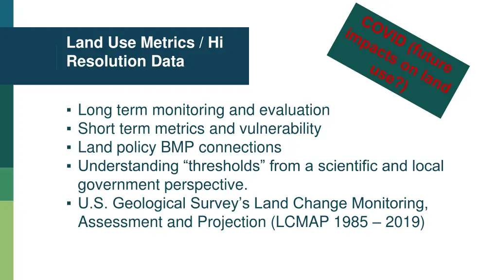 land use metrics hi resolution data