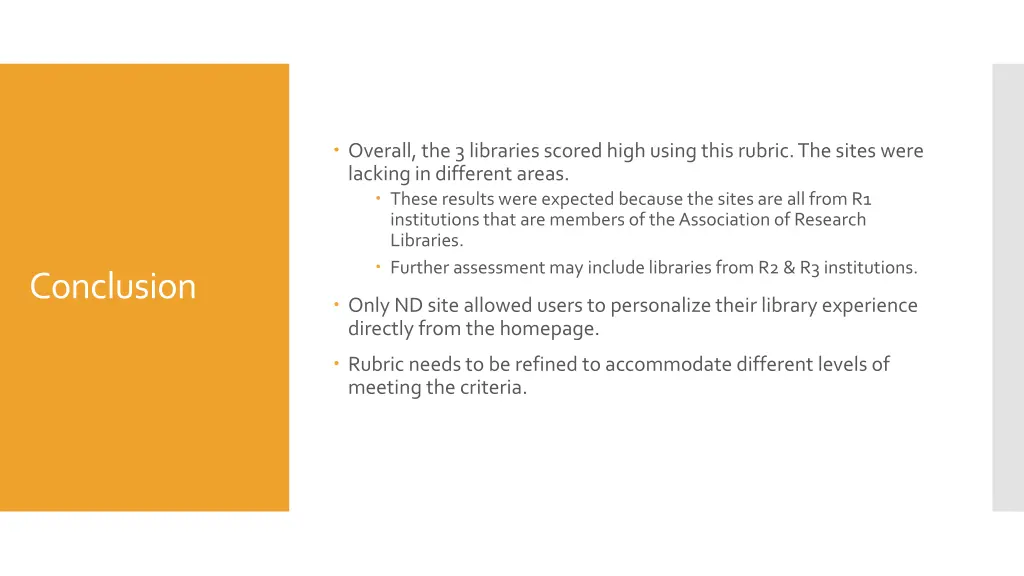 overall the 3 libraries scored high using this