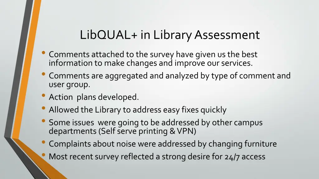 libqual in library assessment comments attached