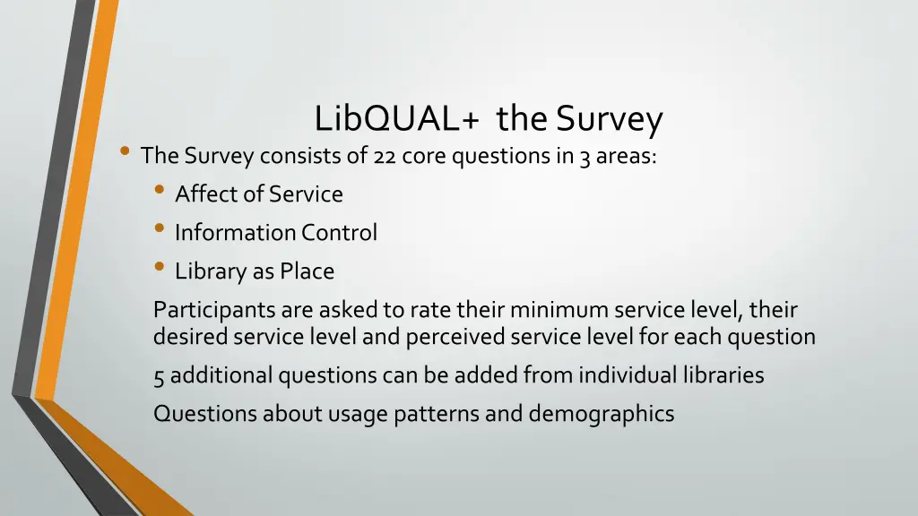 libqual the survey