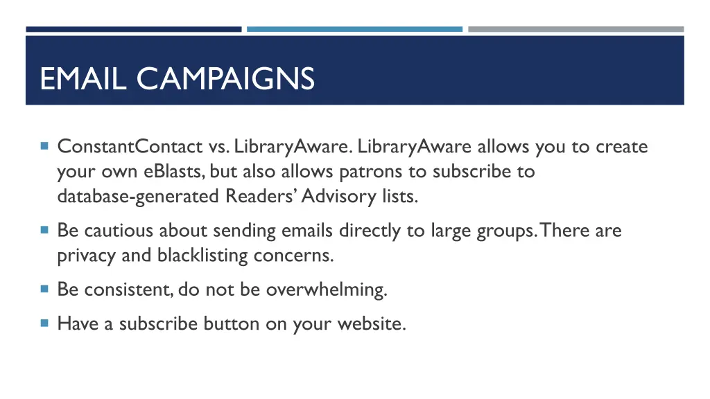 email campaigns