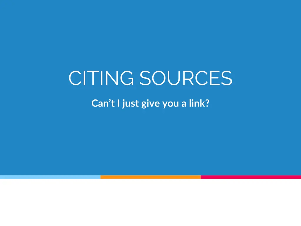 citing sources