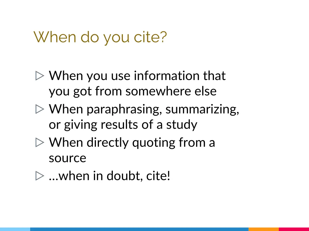 when do you cite