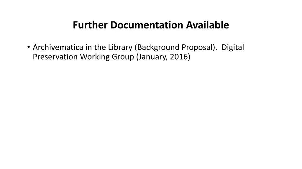 further documentation available