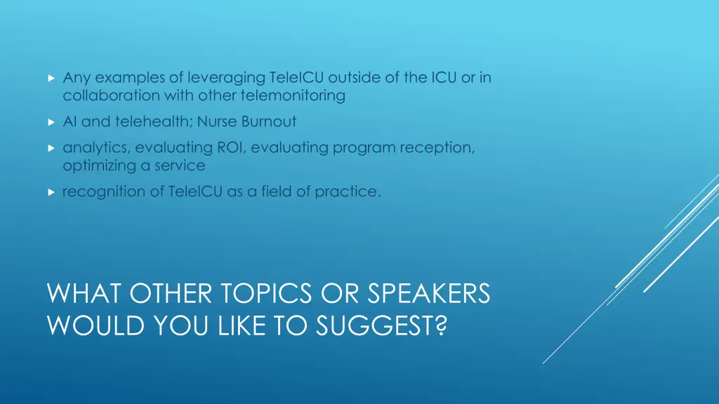 any examples of leveraging teleicu outside