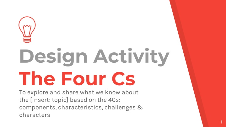 design activity the four cs to explore and share