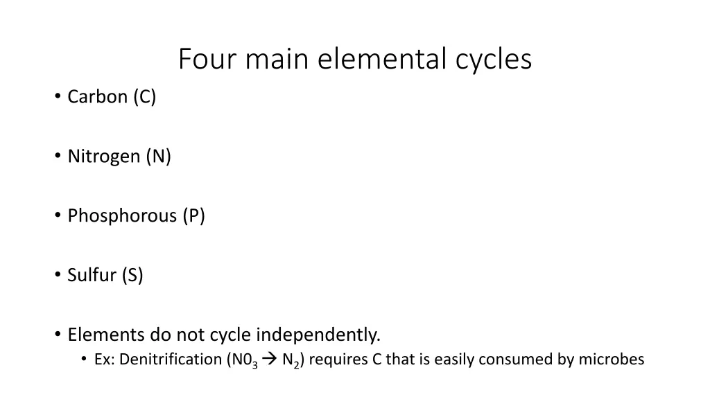 four main elemental cycles