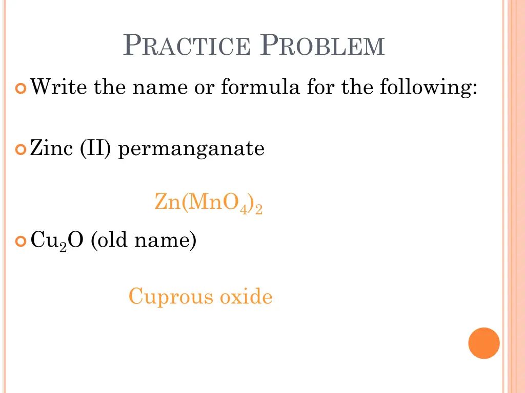 p ractice p roblem