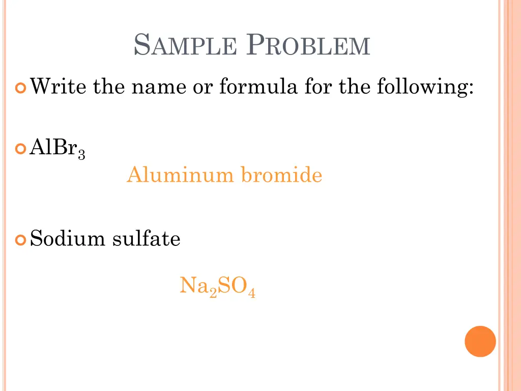 s ample p roblem