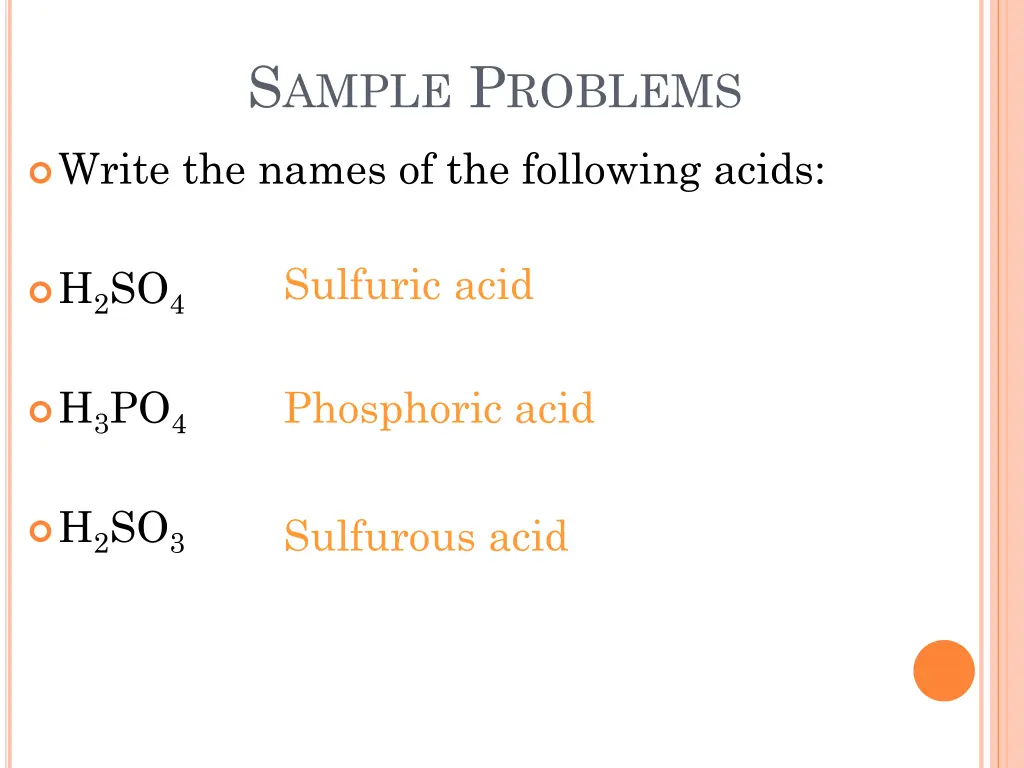 s ample p roblems