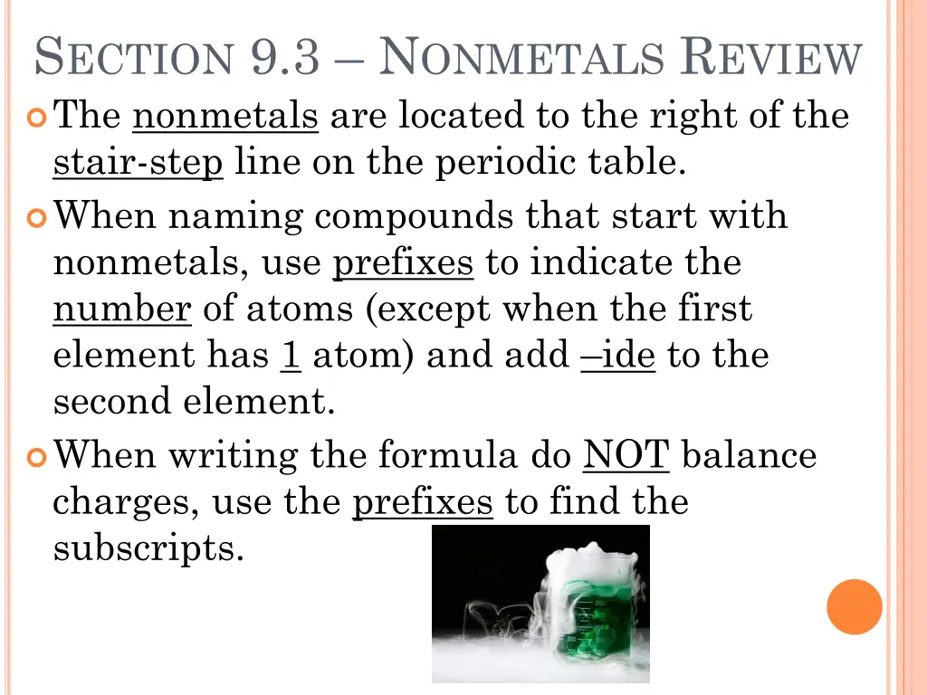 s ection 9 3 n onmetals r eview the nonmetals