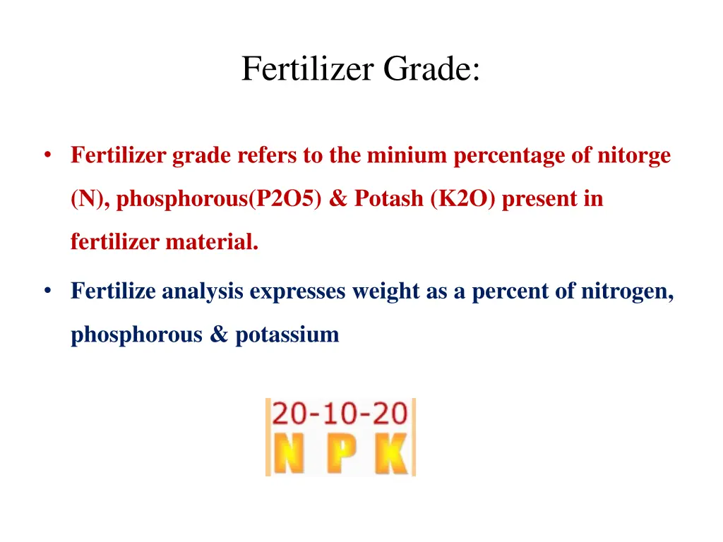fertilizer grade