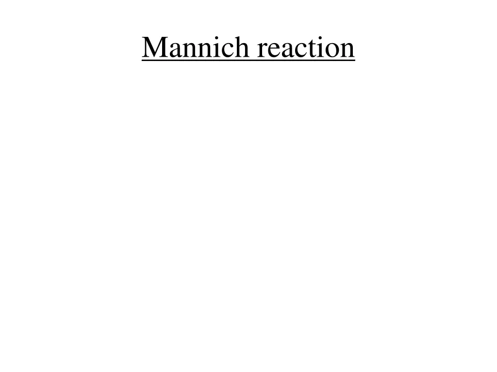 mannich reaction
