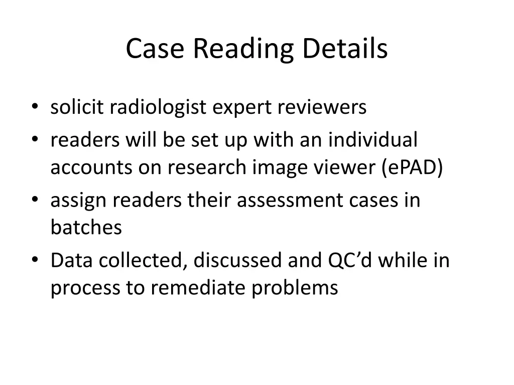 case reading details
