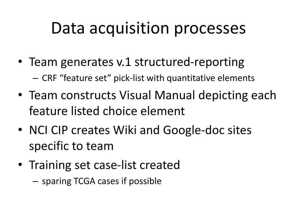 data acquisition processes