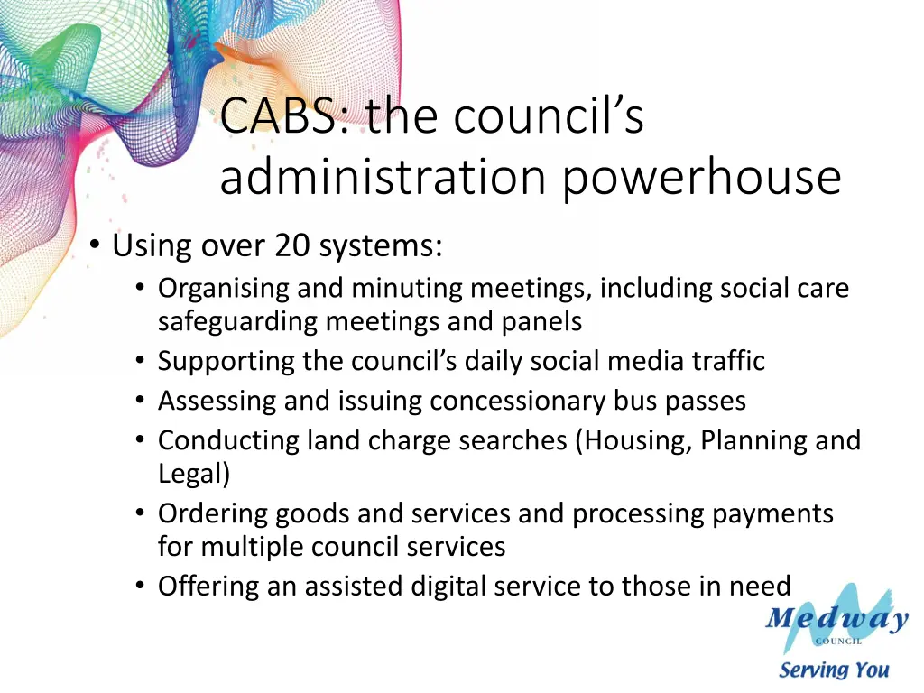 cabs the council s administration powerhouse