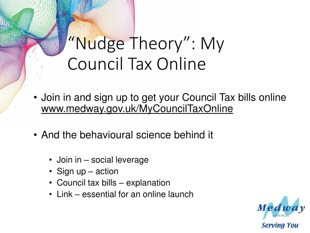 nudge theory my council tax online