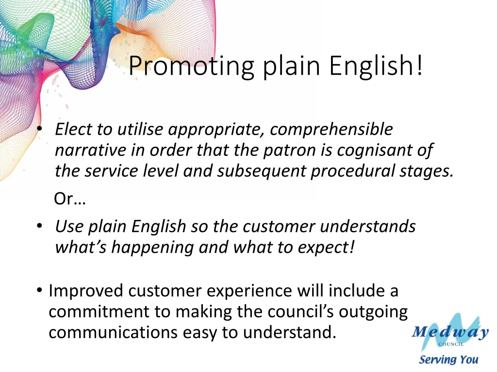 promoting plain english
