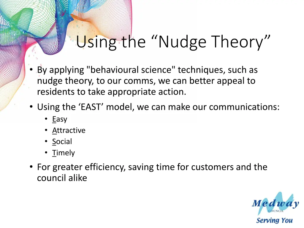 using the nudge theory